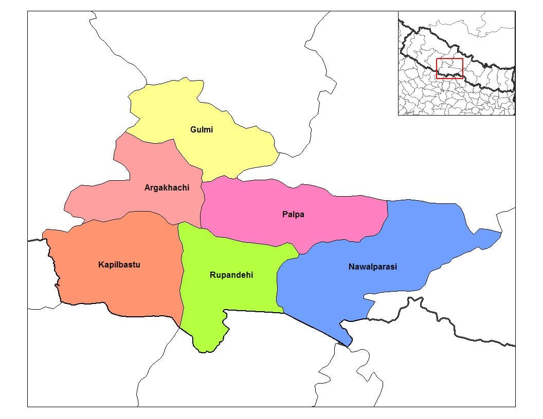 Térkép rupandehi nepál