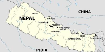 India, nepál határon térkép