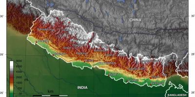 Térkép műholdas nepál