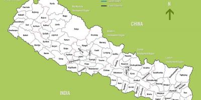 Nepáli turisztikai látnivalók térkép