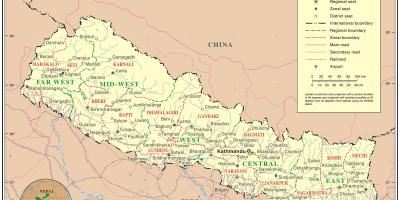 India, nepál határ út térképen